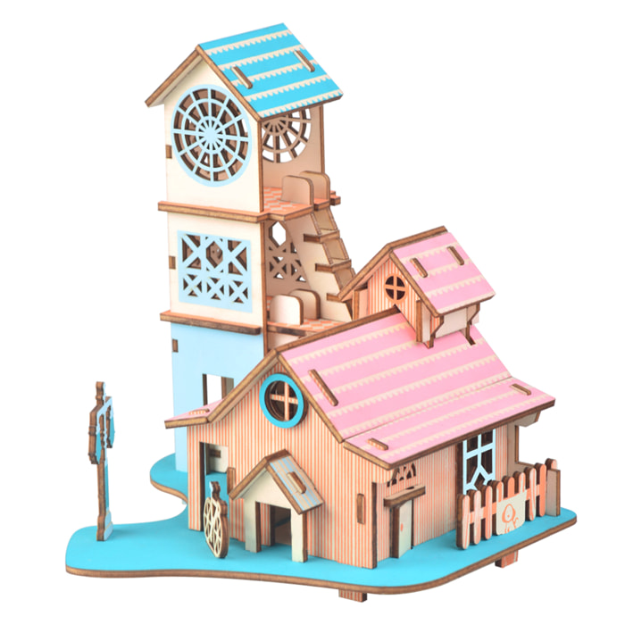 Maqueta 3D de madera. Villa Riverside. 58 piezas.