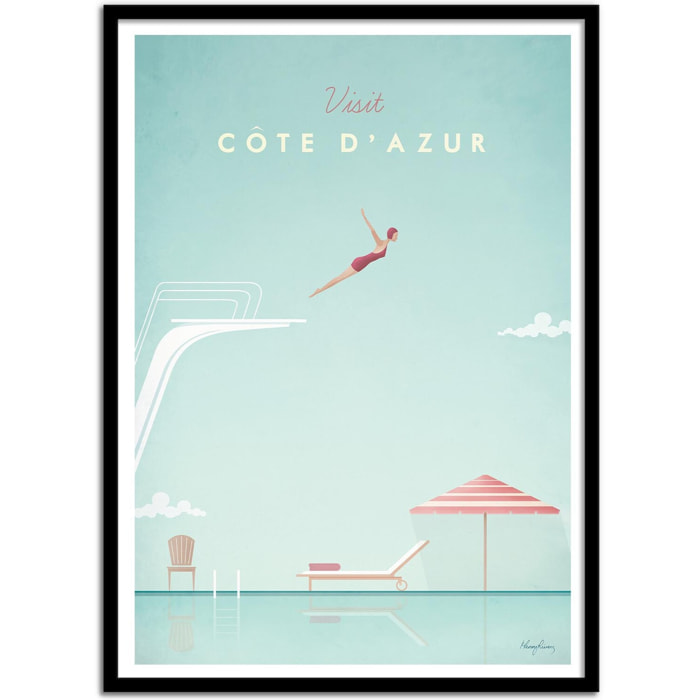 Affiche - Visit Cote d'Azur - Henry Rivers