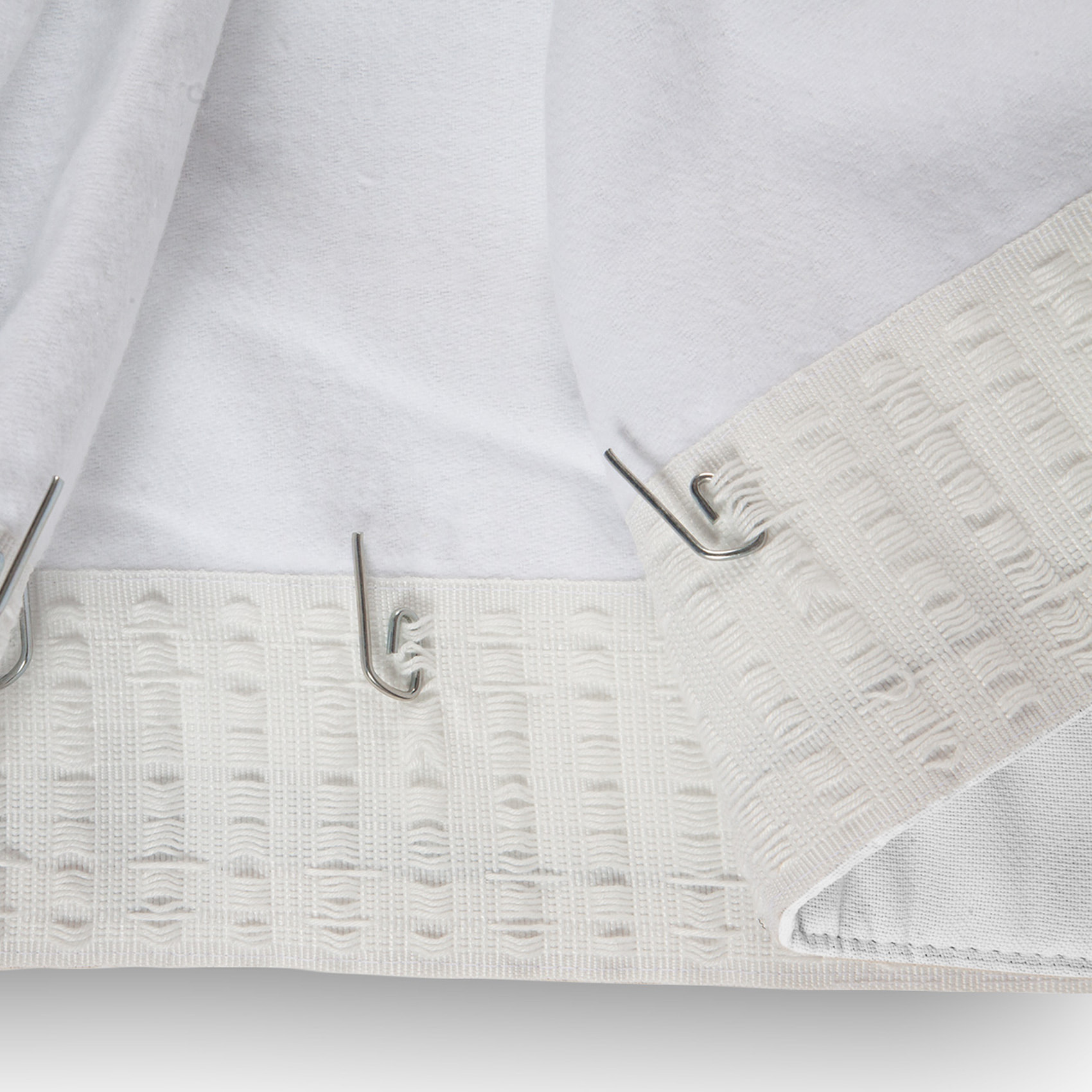 Rideau Phonique Occultant et Thermique 'MOONDREAM' galon fronceur - Blanc