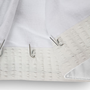 Rideau Phonique Occultant et Thermique 'MOONDREAM' galon fronceur - Blanc