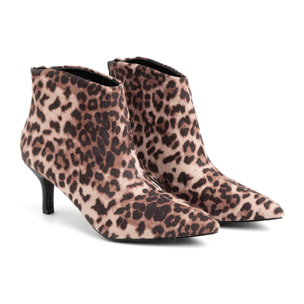 Tronchetto a punta con tacco a spillo - LEOPARDATO