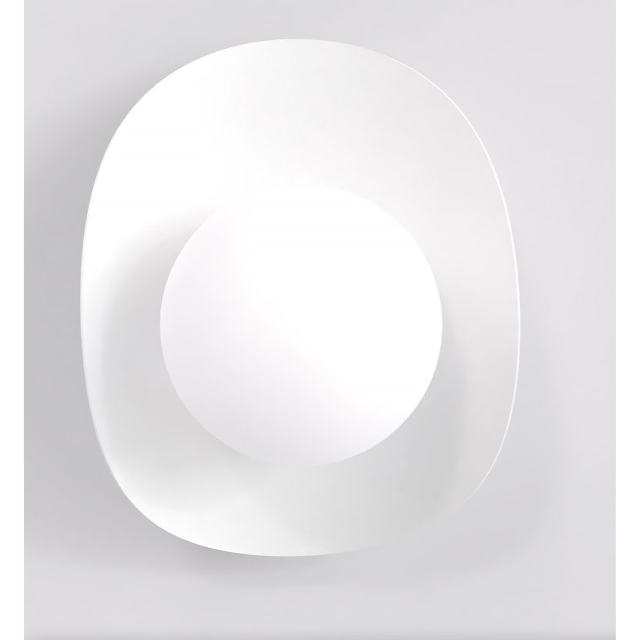Lampada da parete Fiero in acciaio bianco opaco