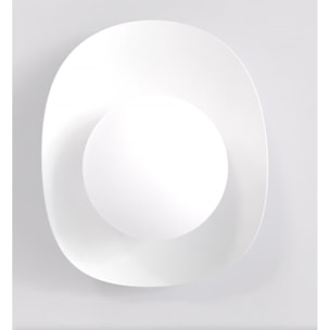 Lampada da parete Fiero in acciaio bianco opaco