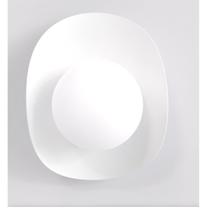 Lampada da parete Fiero in acciaio bianco opaco
