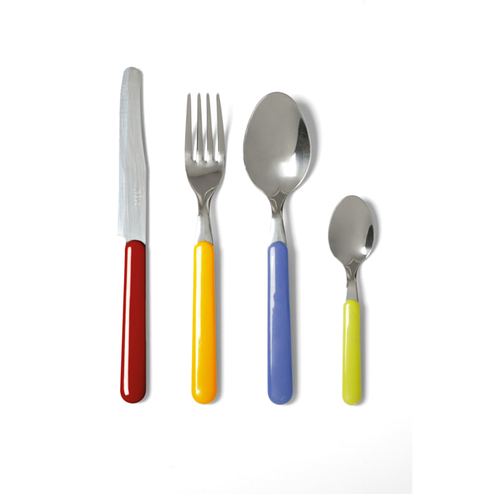 Set de 24 couverts Fashion en acier inox, multicolore