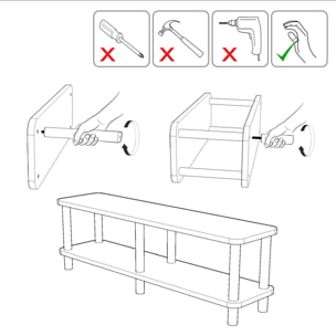 Mesa tv,100% tablero de aglomerado rechapado en melamina, color atlantic pino