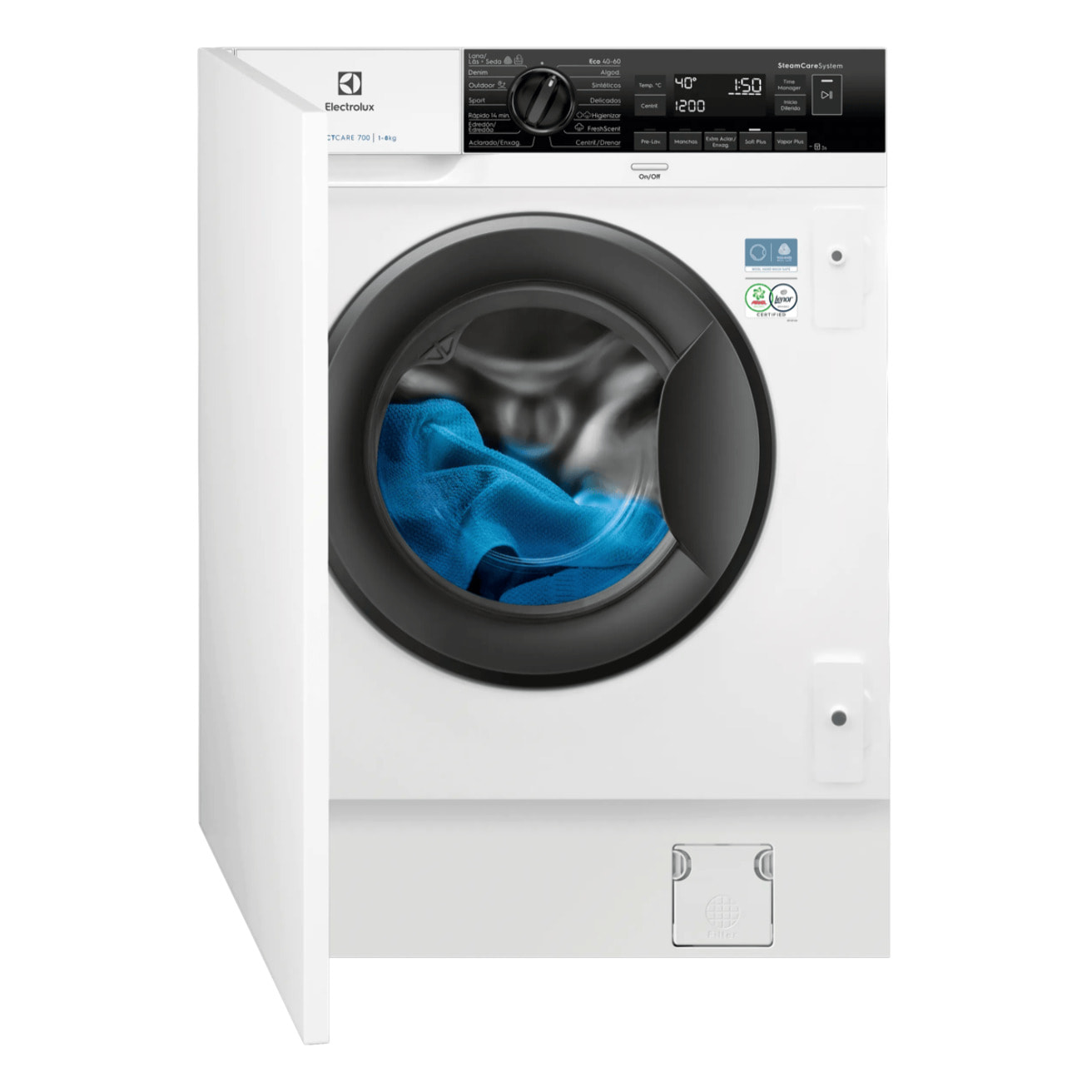 Electrolux Lavadora integrable Serie 700 SteamCare de 8.0 kg EU7F3846OF