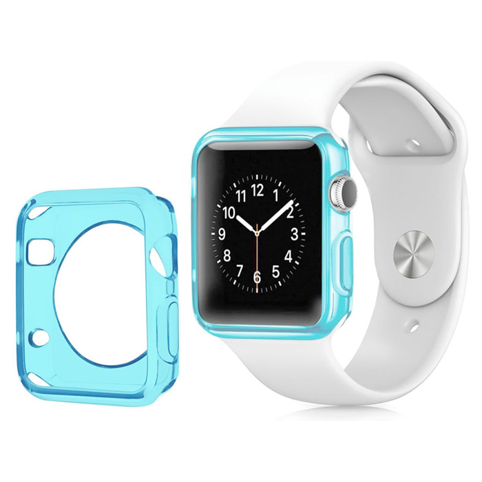 DAM APPLE WATCH CASSA IN SILICONE 38 MM 4x1x3 Cm. Colore blu