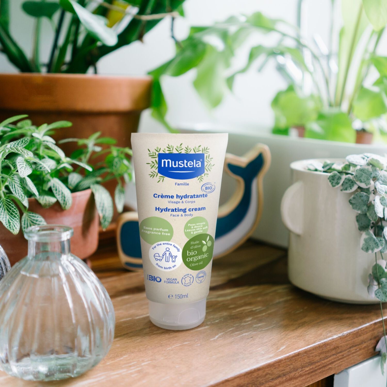 Crème Hydratante Bio - Peau Souple & Douce Sans Parfum 150 ml