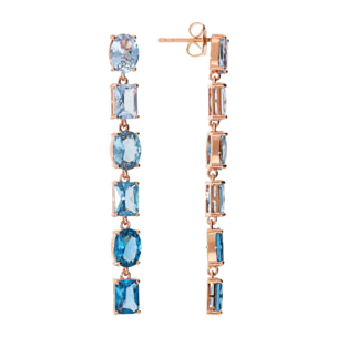 Orecchini Pendenti con Cubic Zirconia Verdi Effetto Degradé