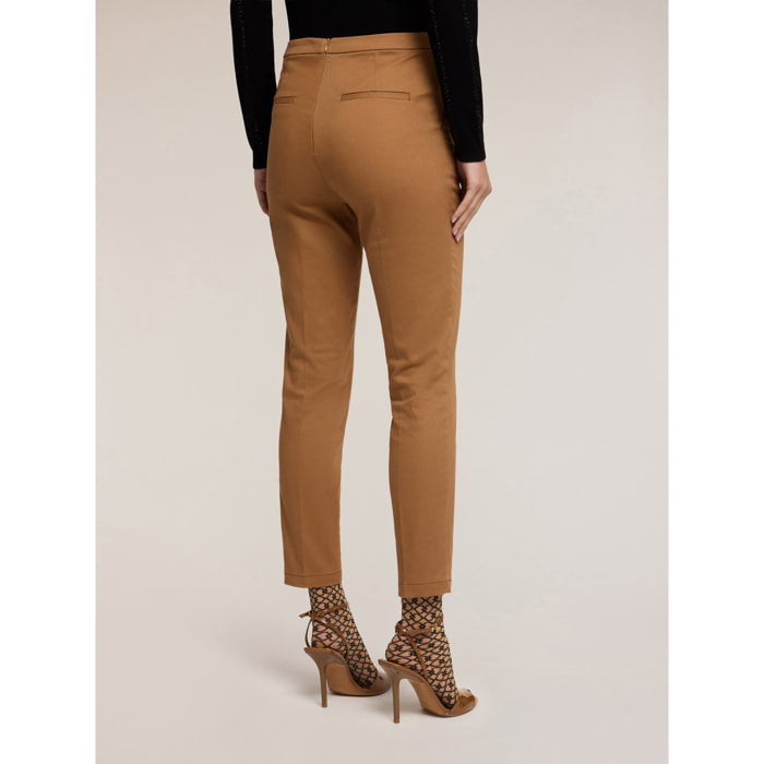 Motivi - Pantaloni skinny in cotone tecnico - Marrone