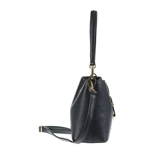 Borsa a spalla da donna Made in Italy - Modello Valeria Elite - 100% pelle - 22.0 x 19.5 x 10.5 cm