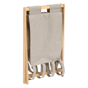 Panier à linge "Tidy box" 50L pliable gris