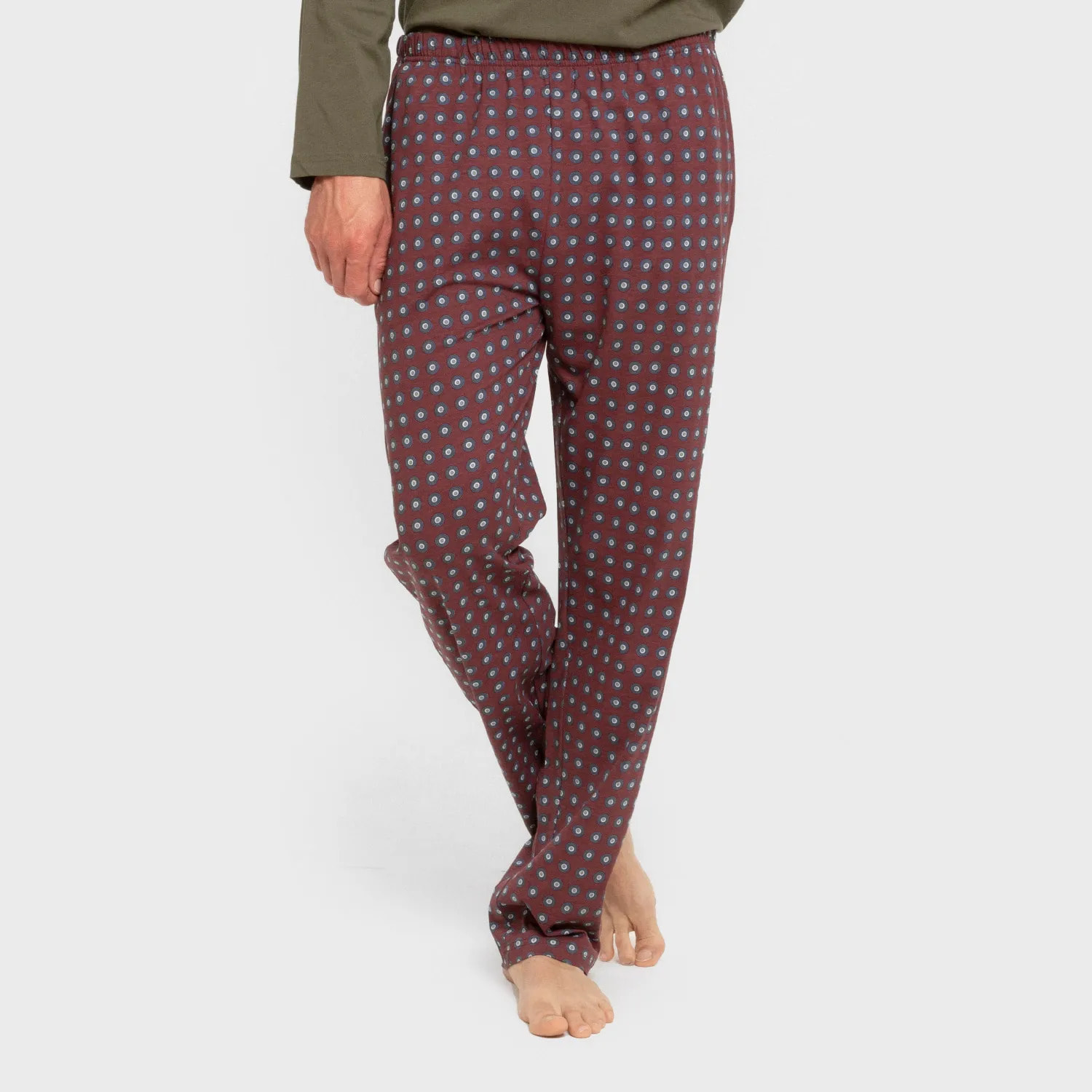 Pijama largo algodón hombre Gladiolo Verde Caceria