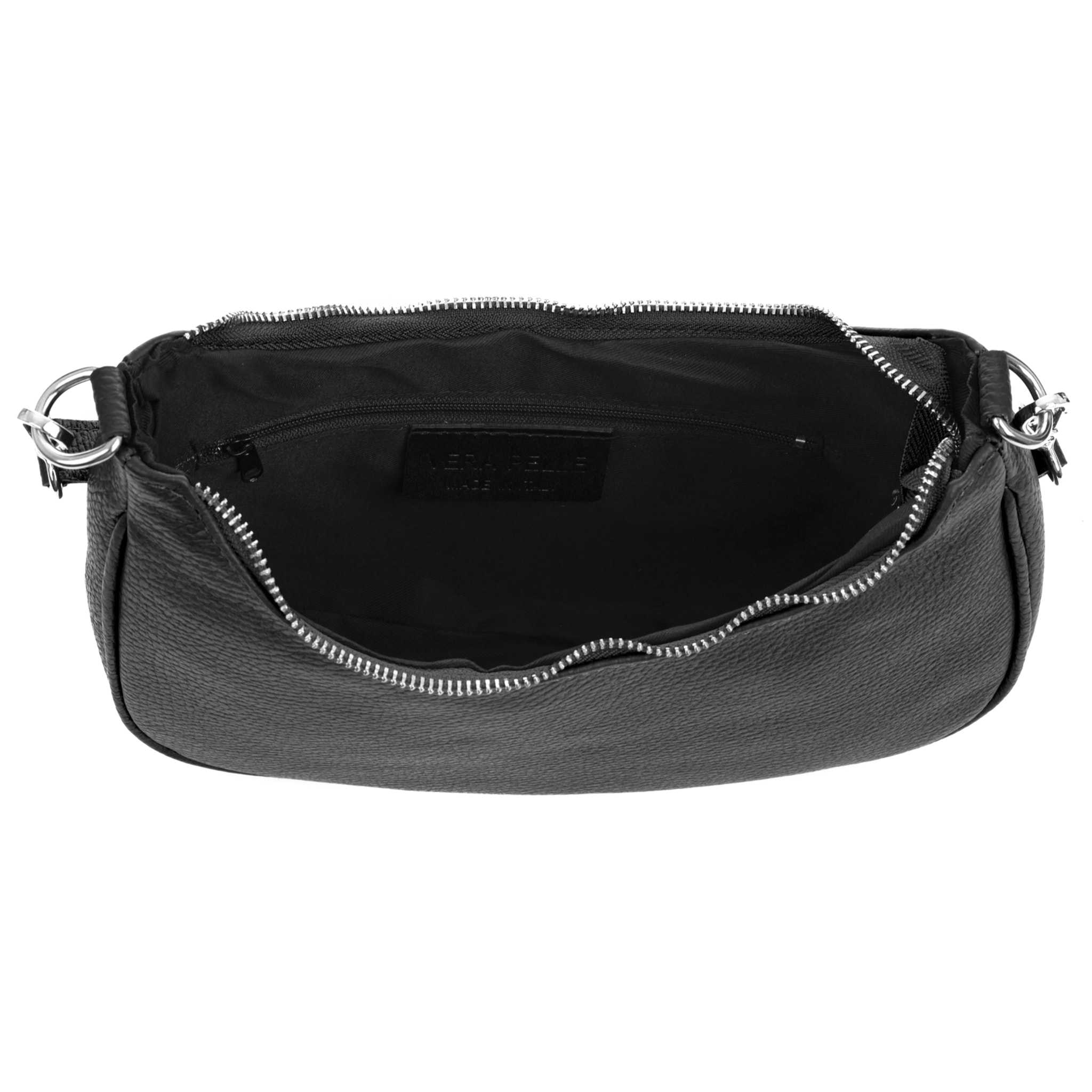 Asso borsa a mano, in vera pelle finitura dollaro.