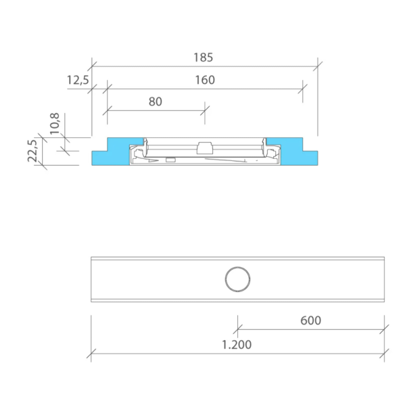 Support de barrette d'écoulement WEDI Fundo Flex 160 cm