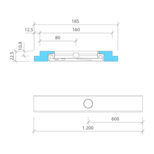 Support de barrette d'écoulement WEDI Fundo Flex 160 cm