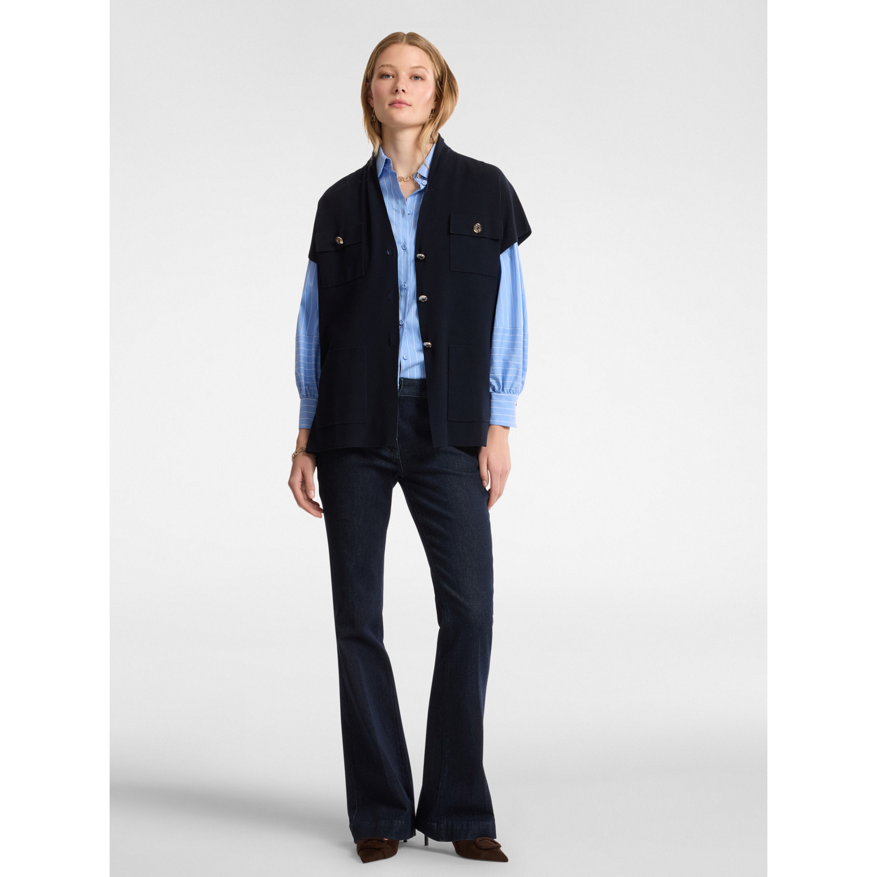 Elena Mirò - Jeans tailoring flare - Blu