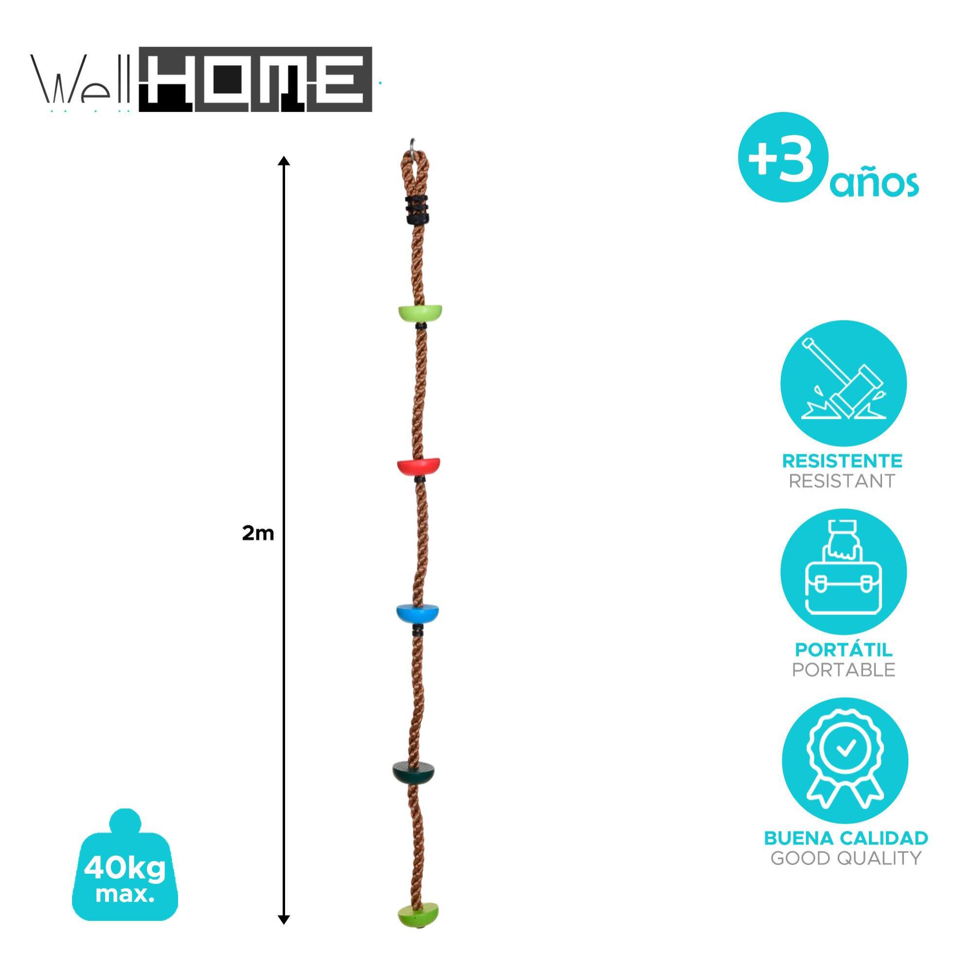 Well home - cuerda de escalada de 2m