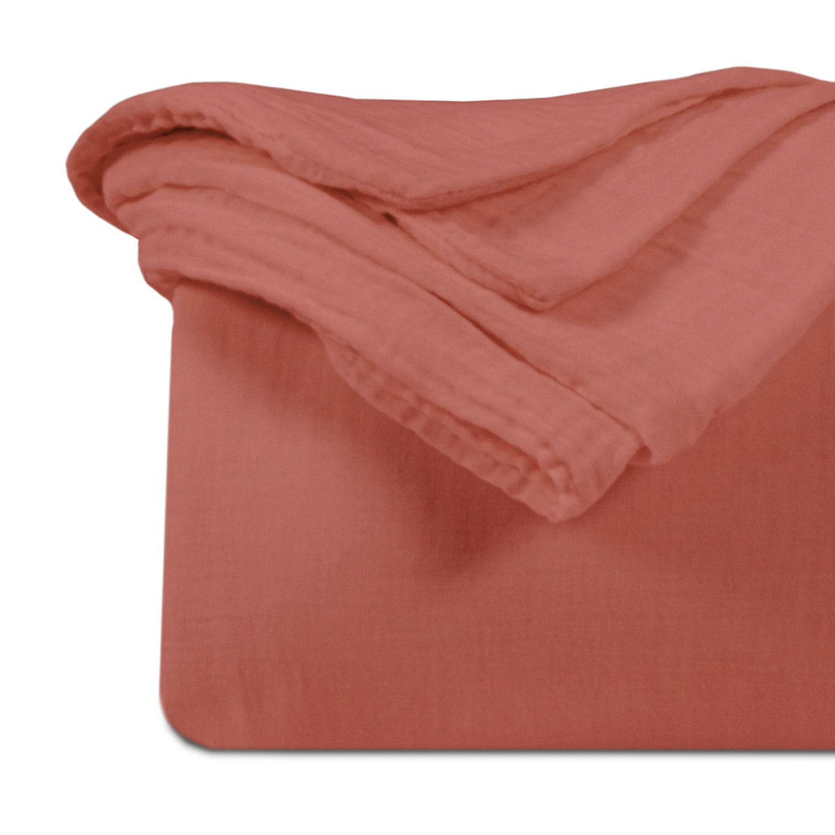 Housse de couette gaze de coton Terracota - LOUISE