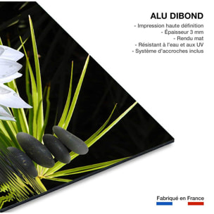 Tableau fleur de lotus et galets Tableau alu Dibond