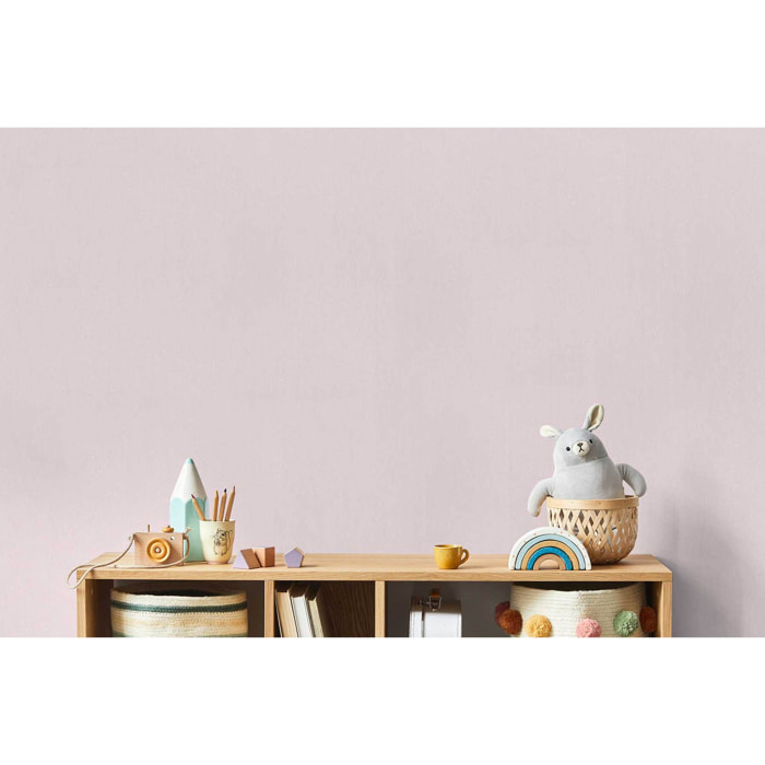 Papier peint enfant uni doux rose layette