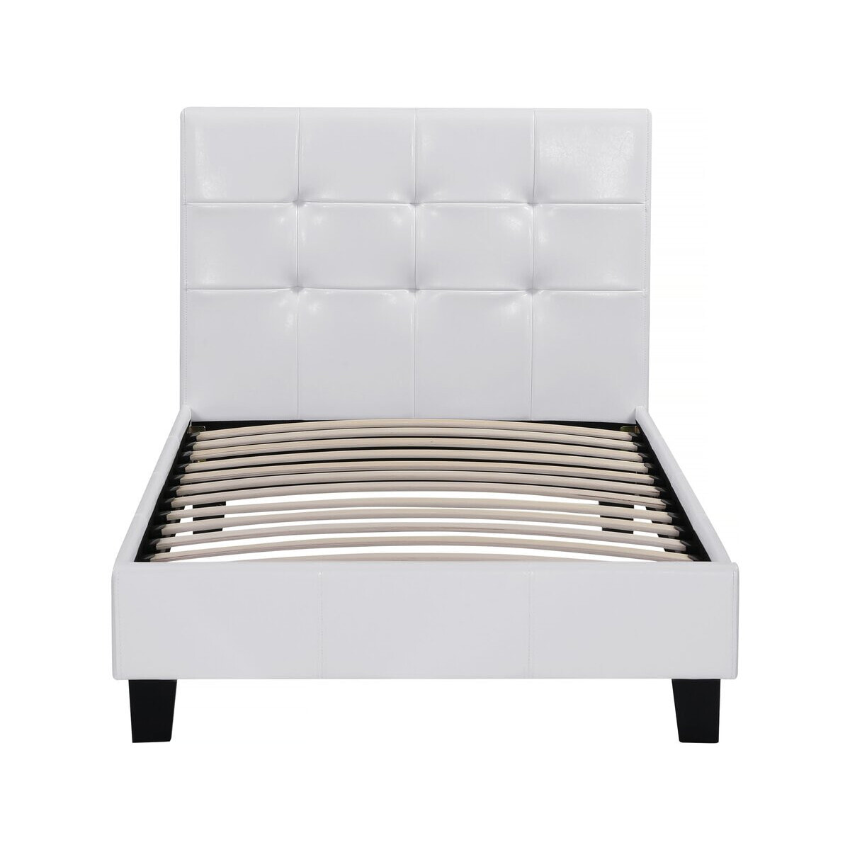 Lit simple en pvc "Julia" - 90 x 190 cm - Blanc