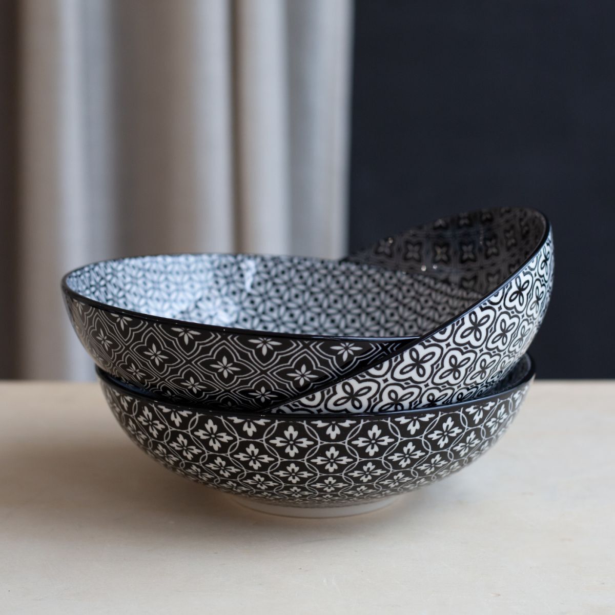 Lot de 6 assiettes creuses, VILLA LES PINS