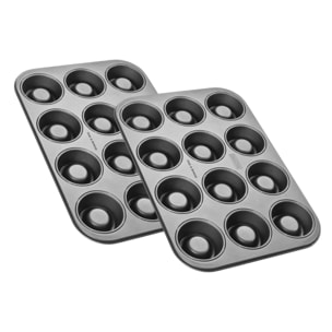 Ensemble de 2 Moules pour 24 babas au rhum Zenker Spécial Créative