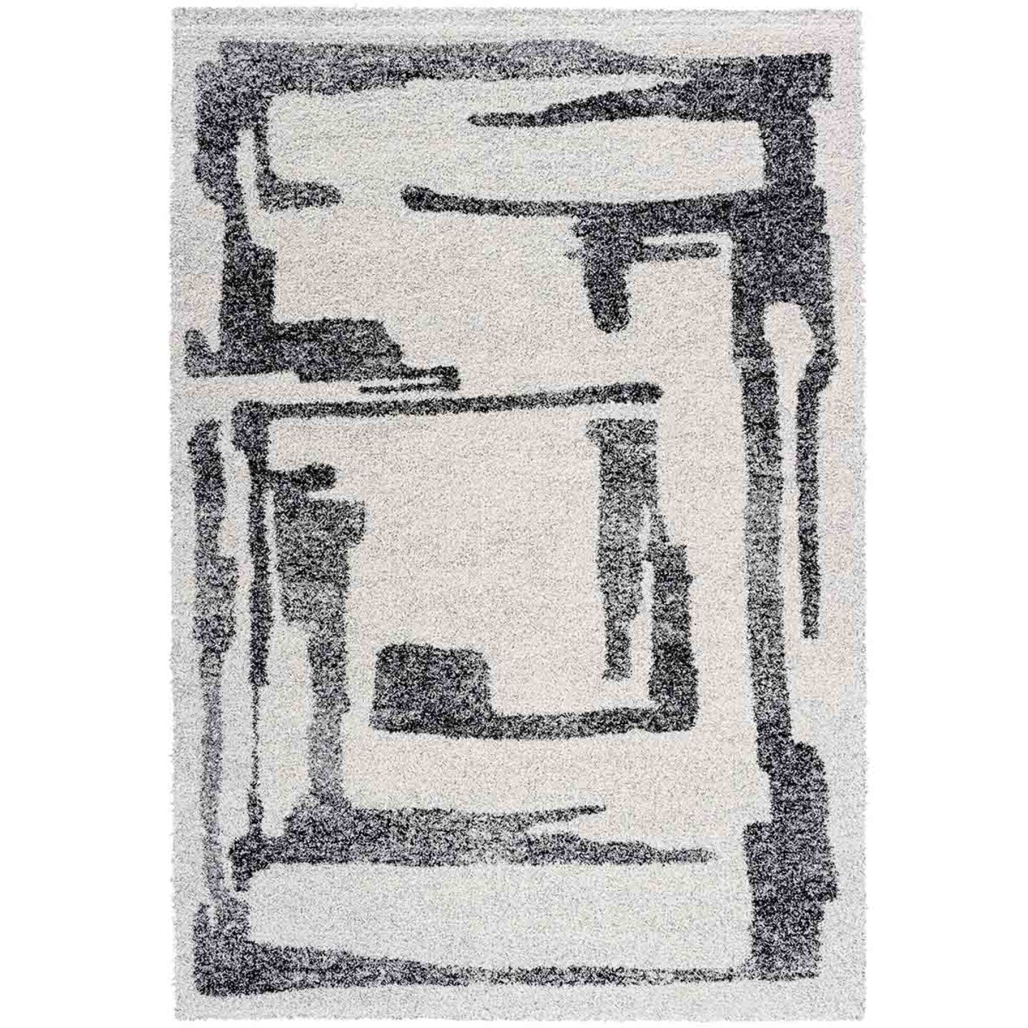 Tappeto Stile Geometrico Soggiorno Salotto Grigio