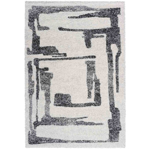 Tappeto Stile Geometrico Soggiorno Salotto Grigio