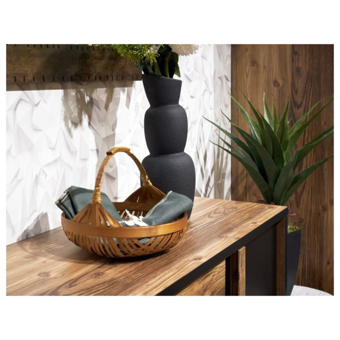 Panier Rond avec Anse et Tressage Artisanal en Bambou - CATANIA