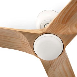 HEYWOOD S LED Ventilatore a soffitto bianco/legno
