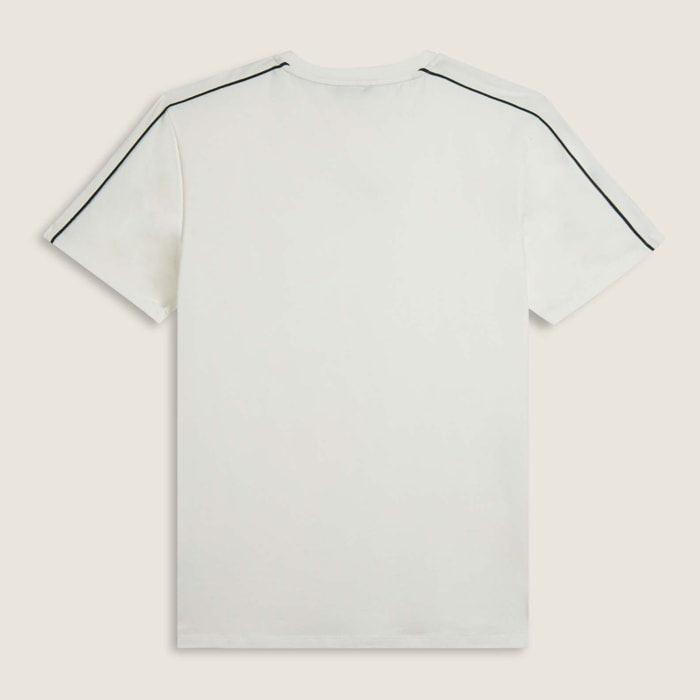 T-shirt in jersey stretch con cuciture in contrasto