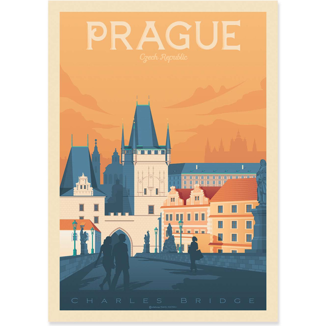Affiche - Prague - Olahoop Travel Posters