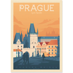 Affiche - Prague - Olahoop Travel Posters