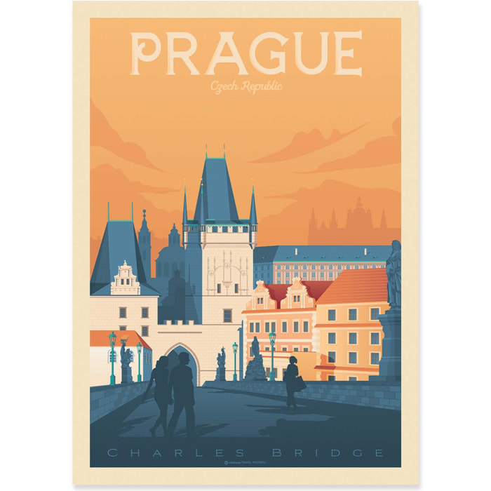 Affiche - Prague - Olahoop Travel Posters