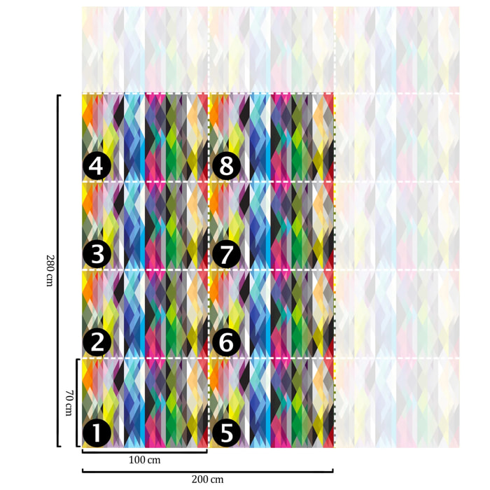 Carta da Parati Geometrica Colorata