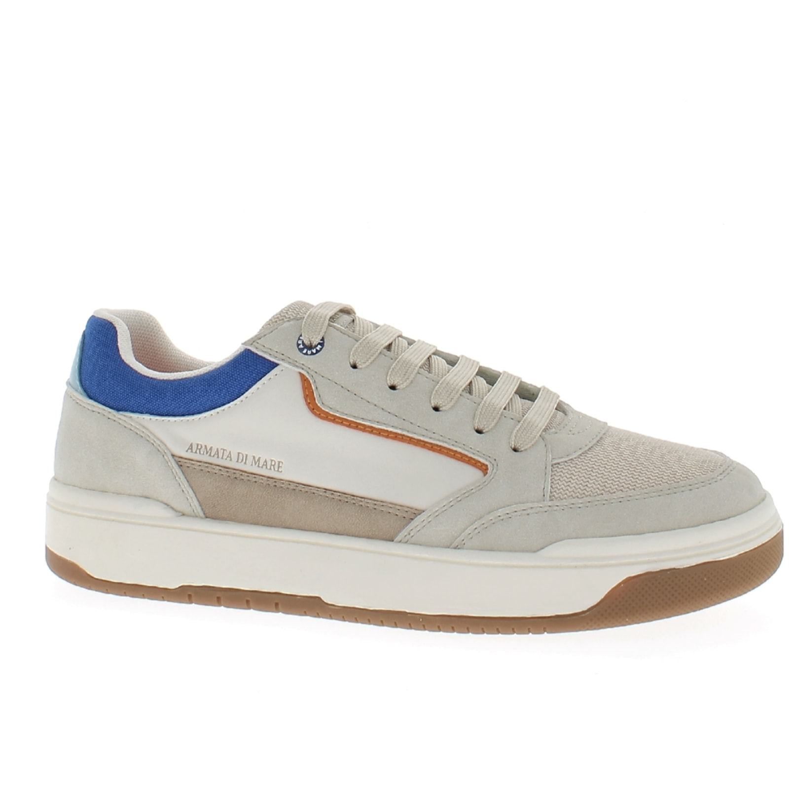 Armata di Mare Scarpe Uomo Sneakers Casual Stringate con Soletta Rimovibile in Memory Foam AMU S25D737 Light Beige