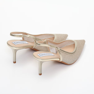 Dècolletè in simil pelle brillantinati