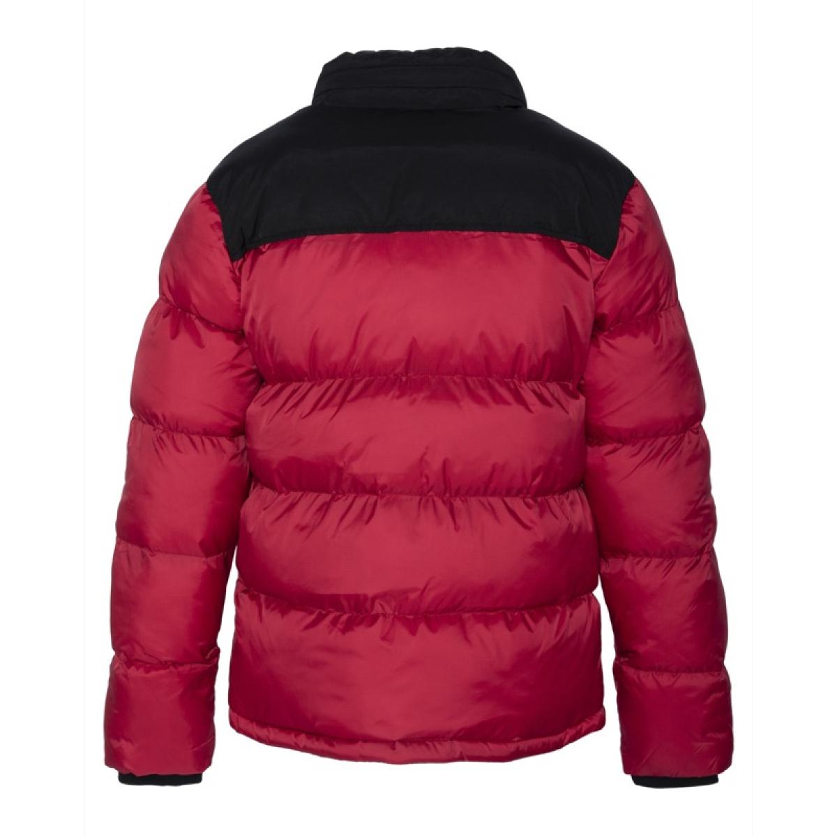 UTAH PADDED JACKET WITH YOKES & SCHOTT NYC CHEST EMBROIDERY BODY = 100% NYLON / YOKES = 60% COTTON 40% NYLON Rosso