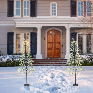 árbol de navidad en forma de a con 12 ramas con 280 luces led y una altura de 150cm