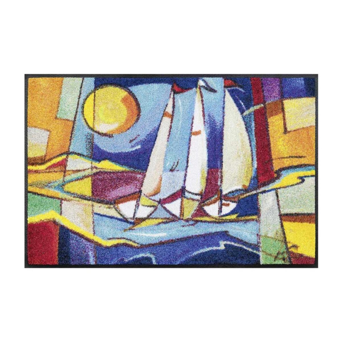 Paillasson 50x75 tissé motif fresque SAILOME multicolore