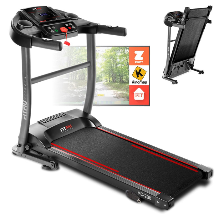 Cinta de correr plegable FITFIU 14km/h inclinación manual y pulsometro 1500w