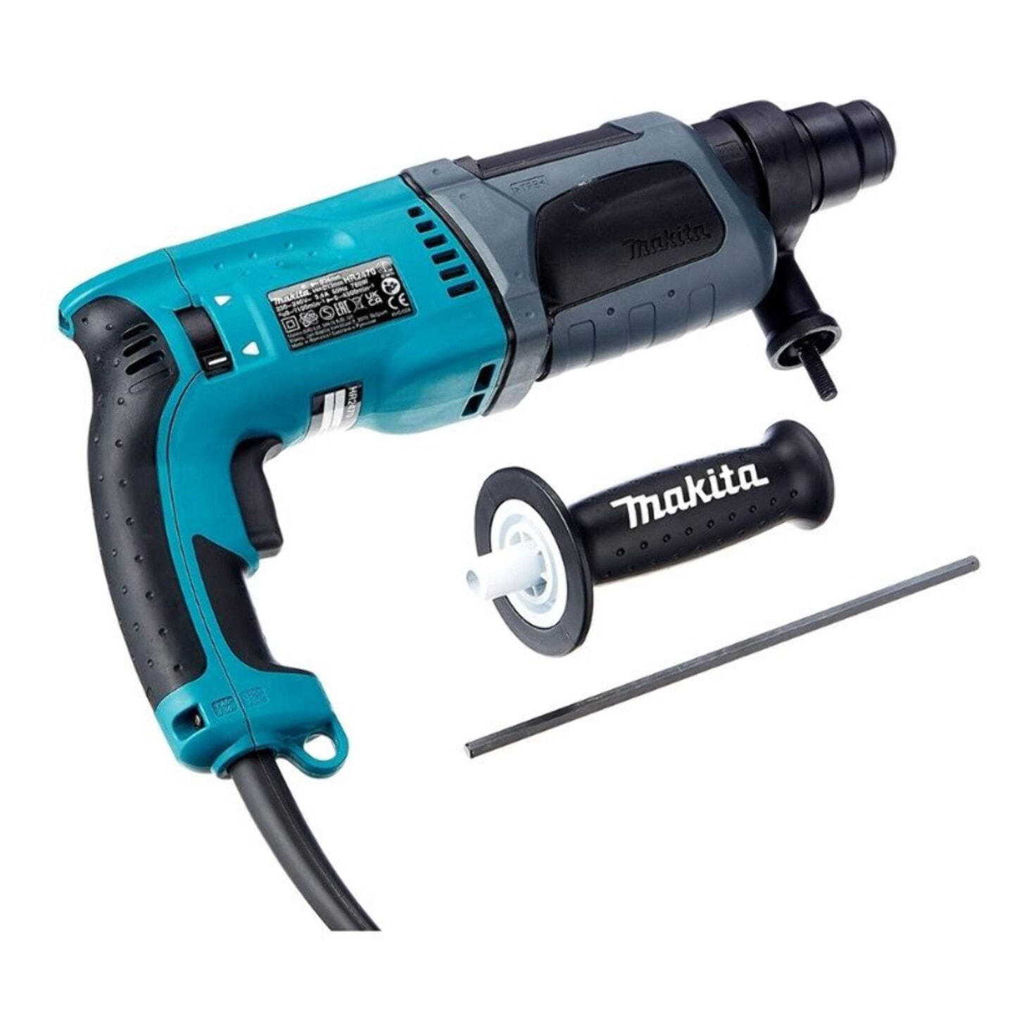 Martillo MAKITA SDS Plus - 800W 26mm - Caja de aluminio + Kit de accesorios - HR2631FTX4
