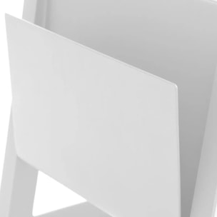 Table d'appoint de jardin carrée "Allure" blanc 55x45x55cm en aluminium traité époxy