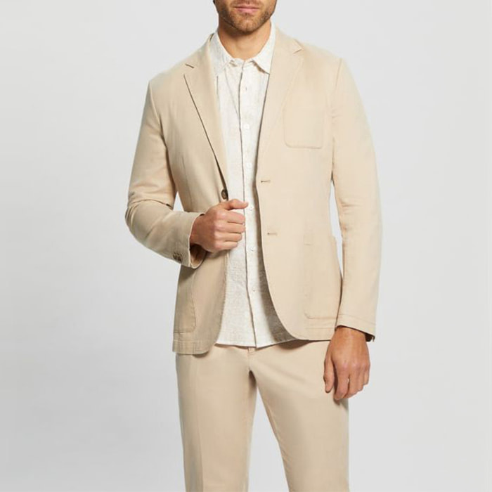 Blazer Tyron - coton - coupe classique - beige