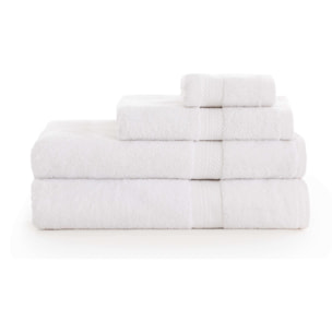 Parure de bain 100% coton peigné 650 gr White