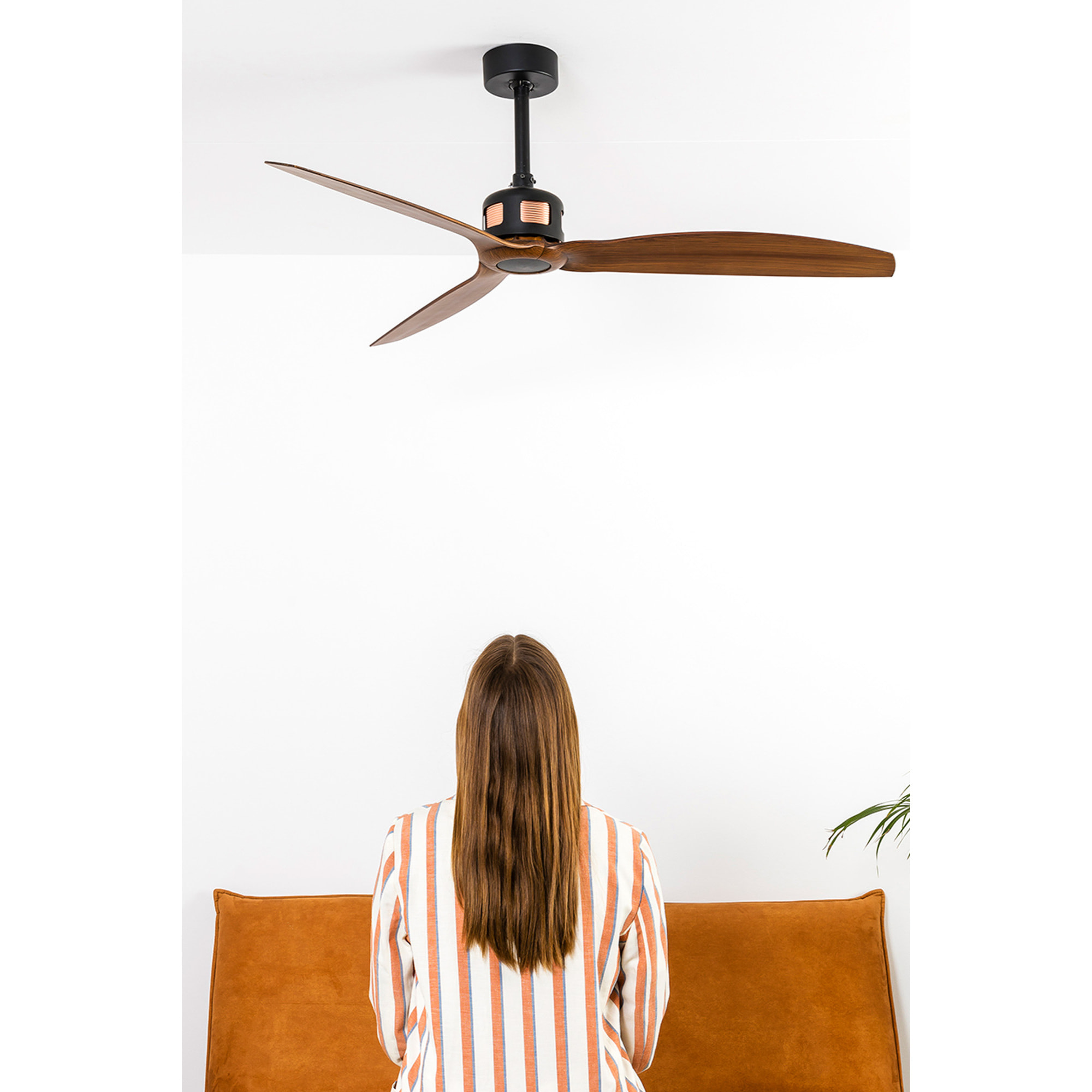COPPER FAN M Ventilateur noir/bois