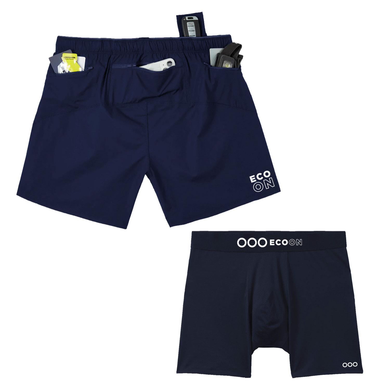 Pantalón corto deportivo para hombre ECOON Milan - Azul Marino